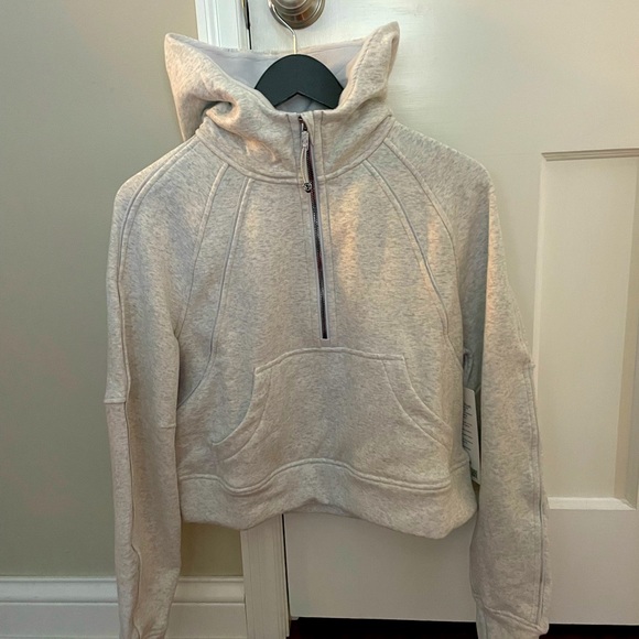 lululemon athletica Tops - NWT LULULEMON SCUBA OVERSIZED HALF-ZIP HOODIE *PLUSH GRAY